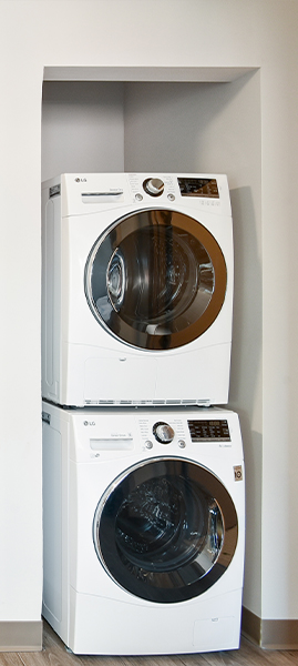 the washer and dryer